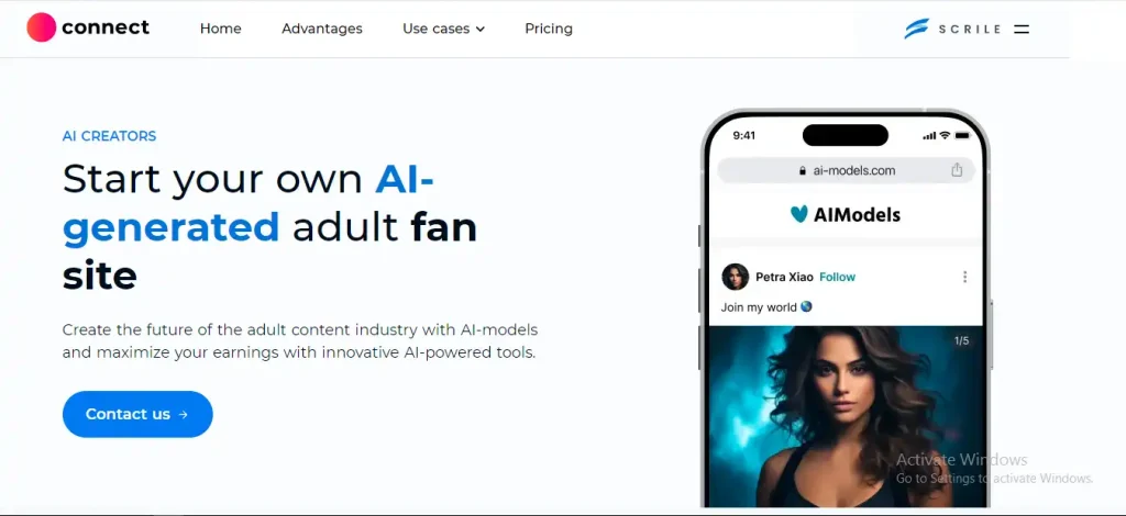 Start your own ai girlfriend site like Candy ai with Scrile Connect