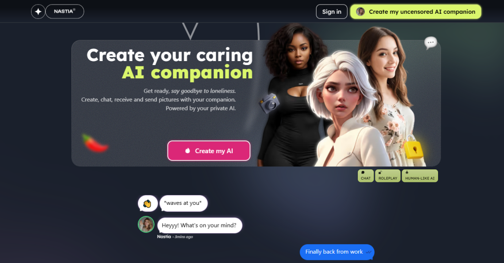 Nastia AI website
