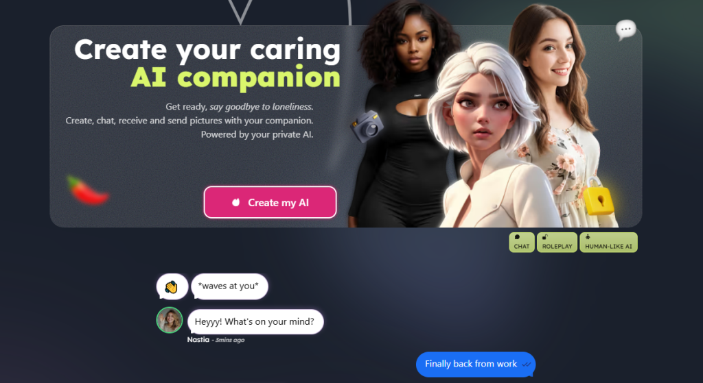 nastia ai website interface