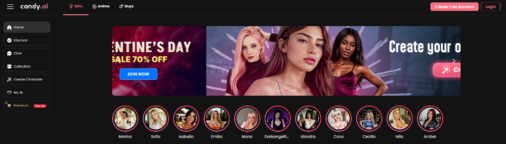 candi ai website main page