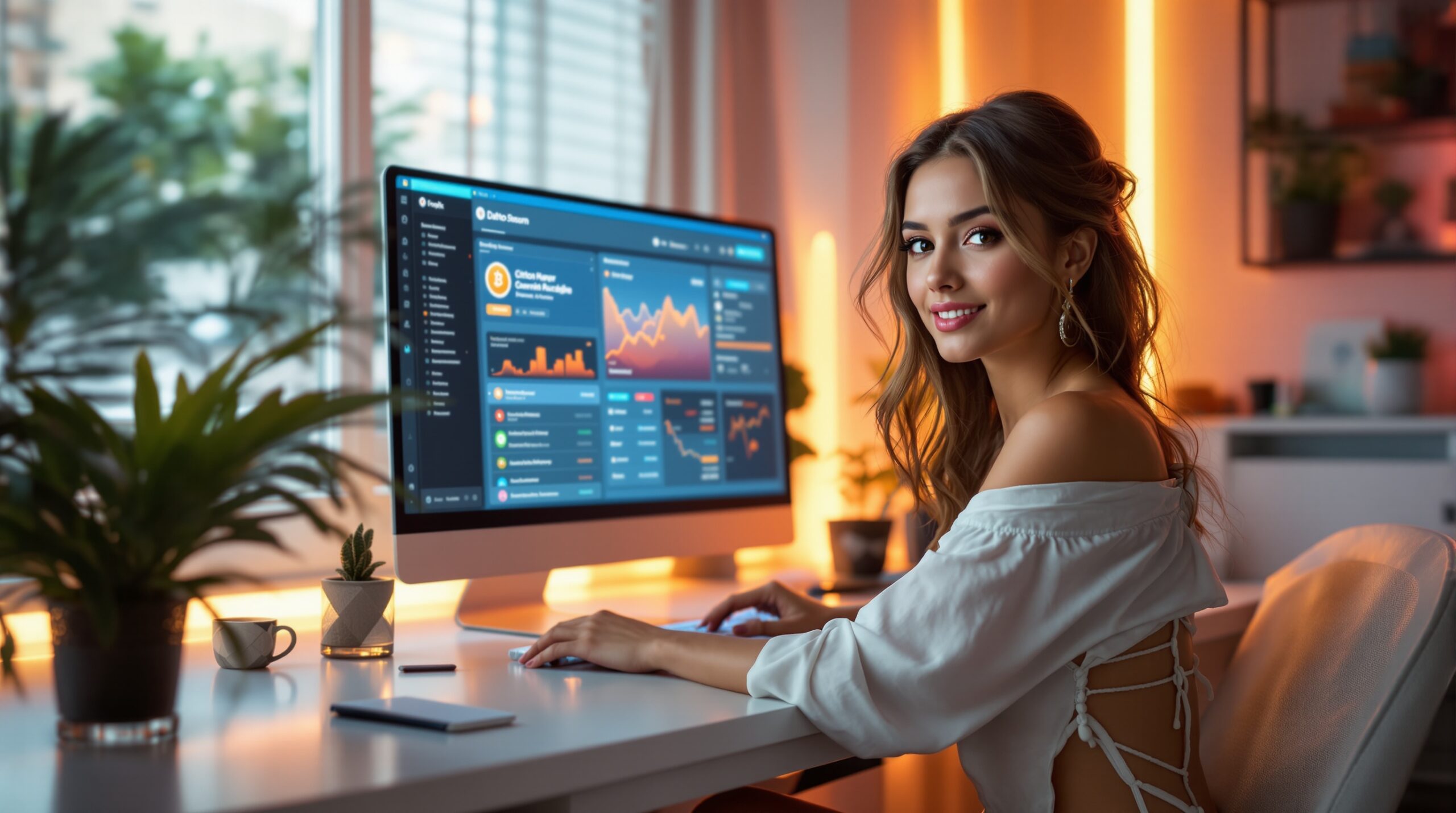 Dashboard screen for managing crypto payments and creator monetization