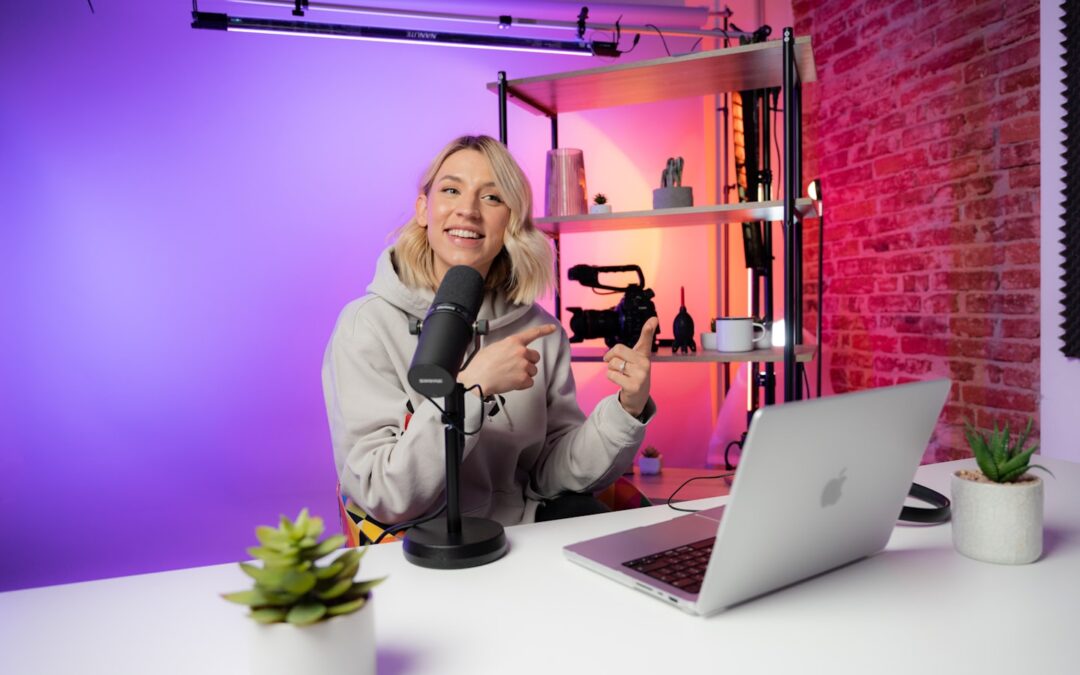Creator in a premium home studio representing how to start an OnlyFans business and build a branded subscription platform