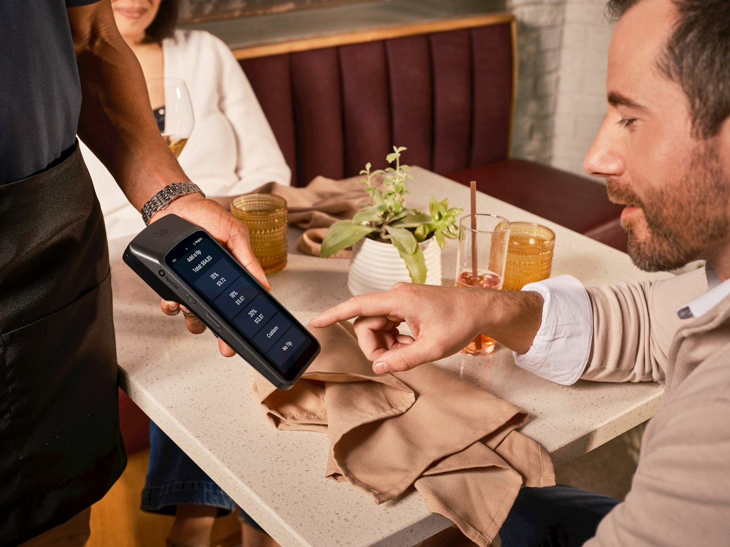 Digital payment screen showing subscription and payout flow for a creator platform