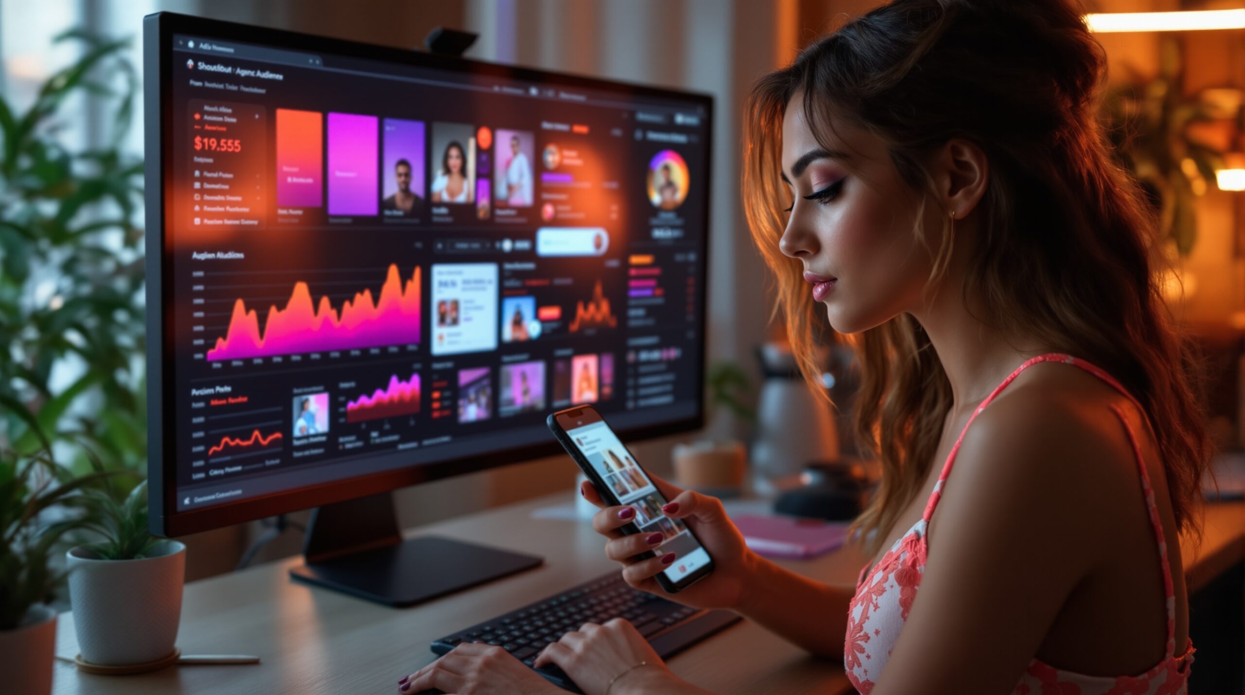 Analytics dashboard image showing how to vet an OnlyFans shoutout partner by audience and engagement quality
