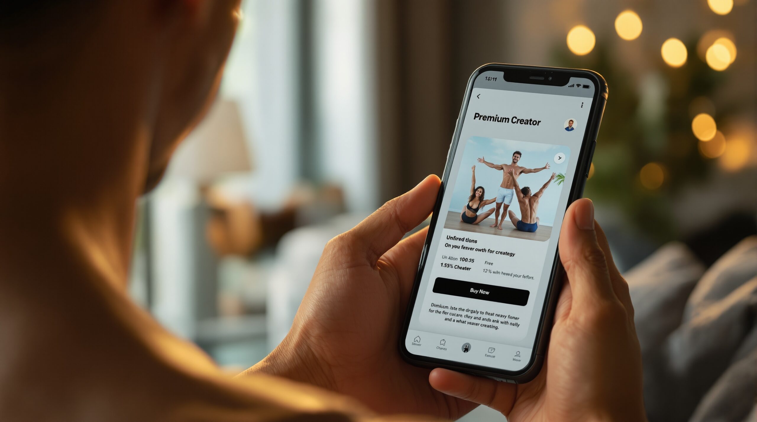 Mobile app view of a creator membership experience, showing how subscribers access exclusive content.