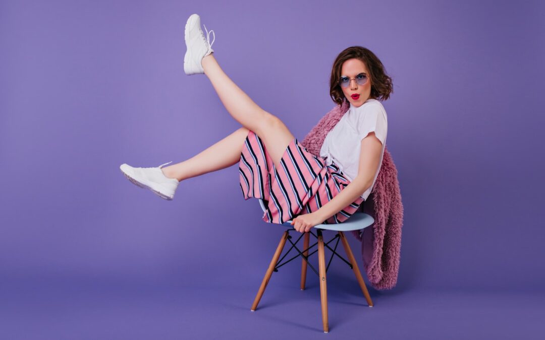 Fashion model in a modern studio setting for an adult AI review article