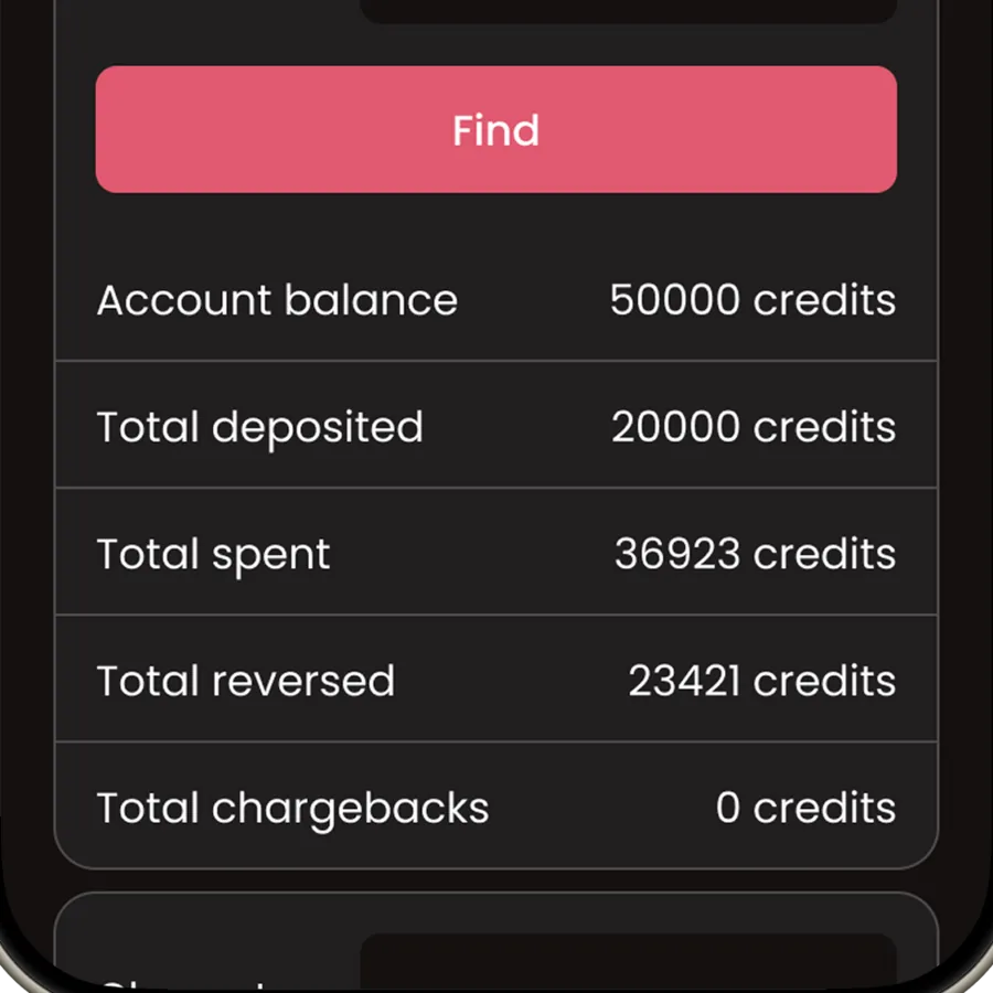 Token credit balance and spending history on an AI girlfriend platform