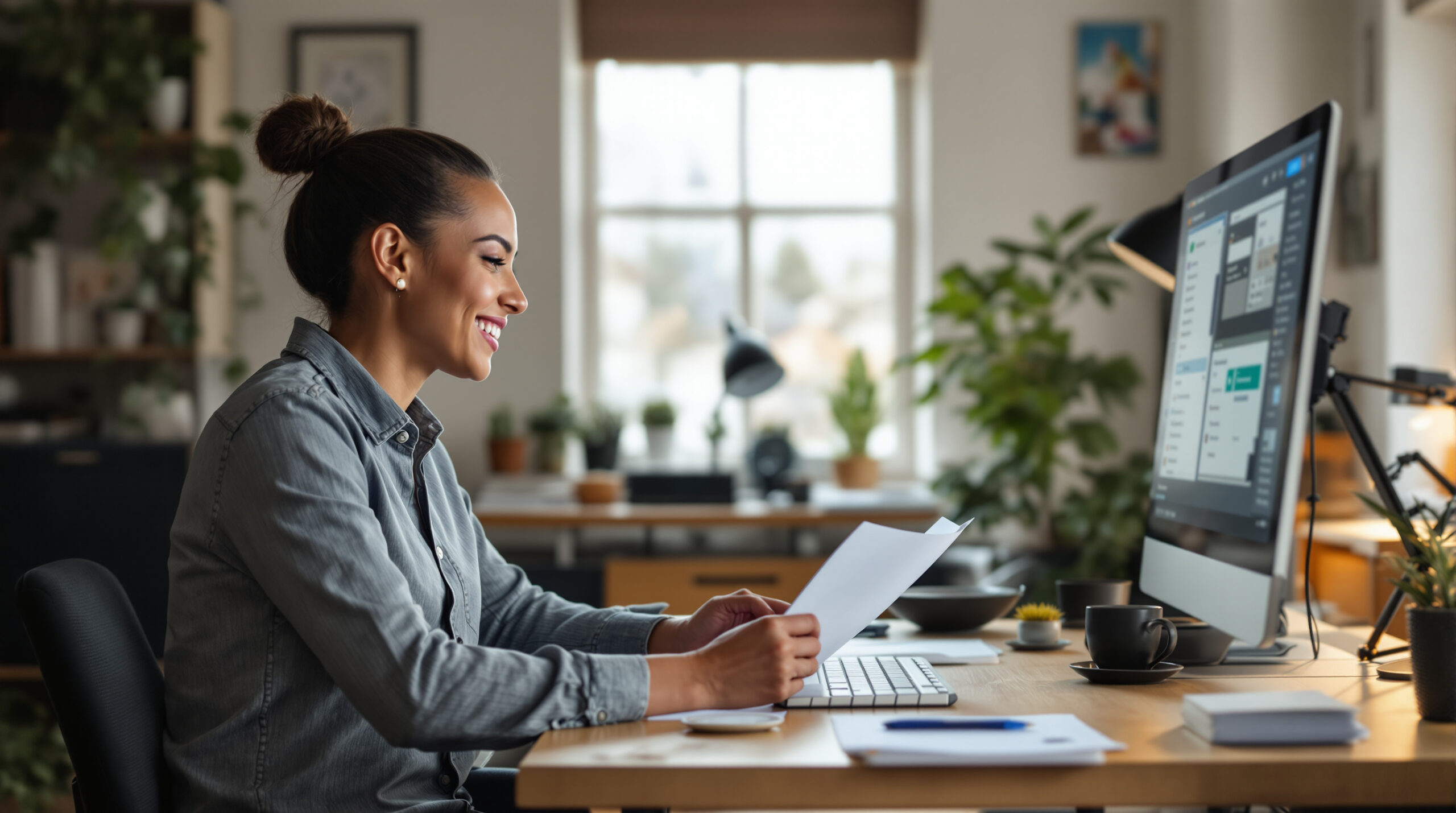 Creator comparing subscription business options in a studio