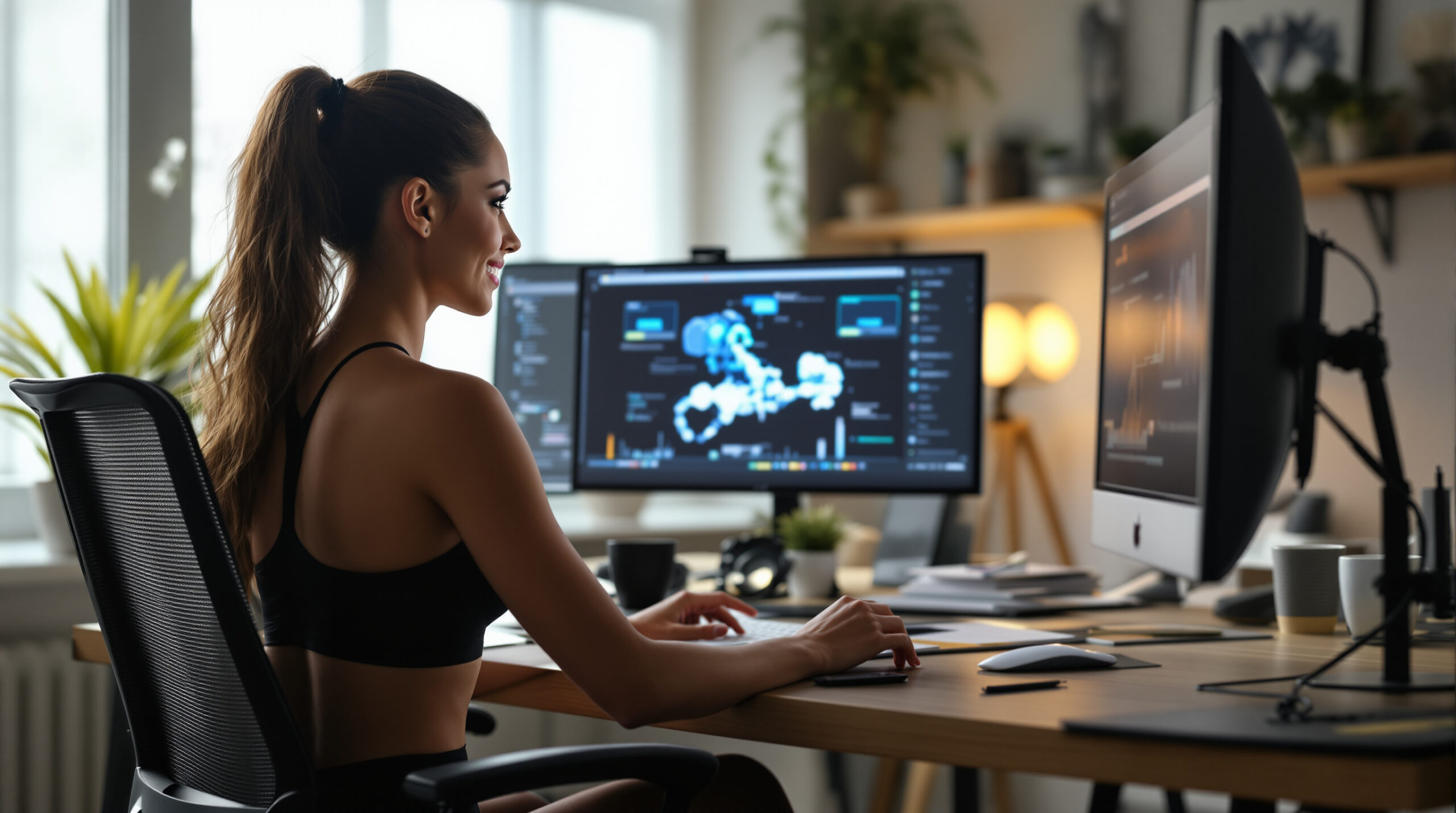 Creator testing adult AI image concepts at a private home workstation