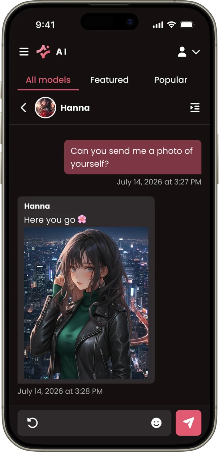 Synthetic adult character generated in an AI chat Synthetic adult character generated in an AI chat