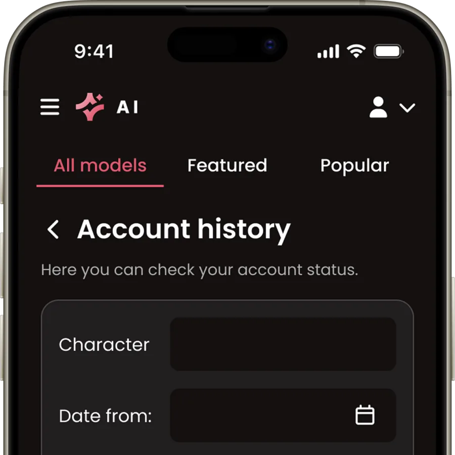 AI image generation credits dashboard