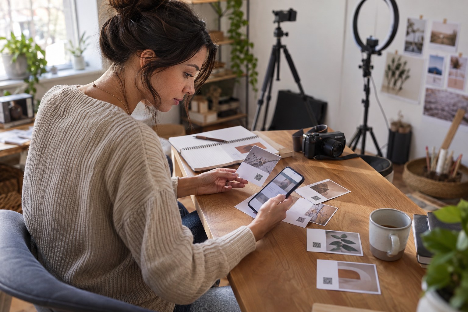 Creator testing printed and digital campaign links