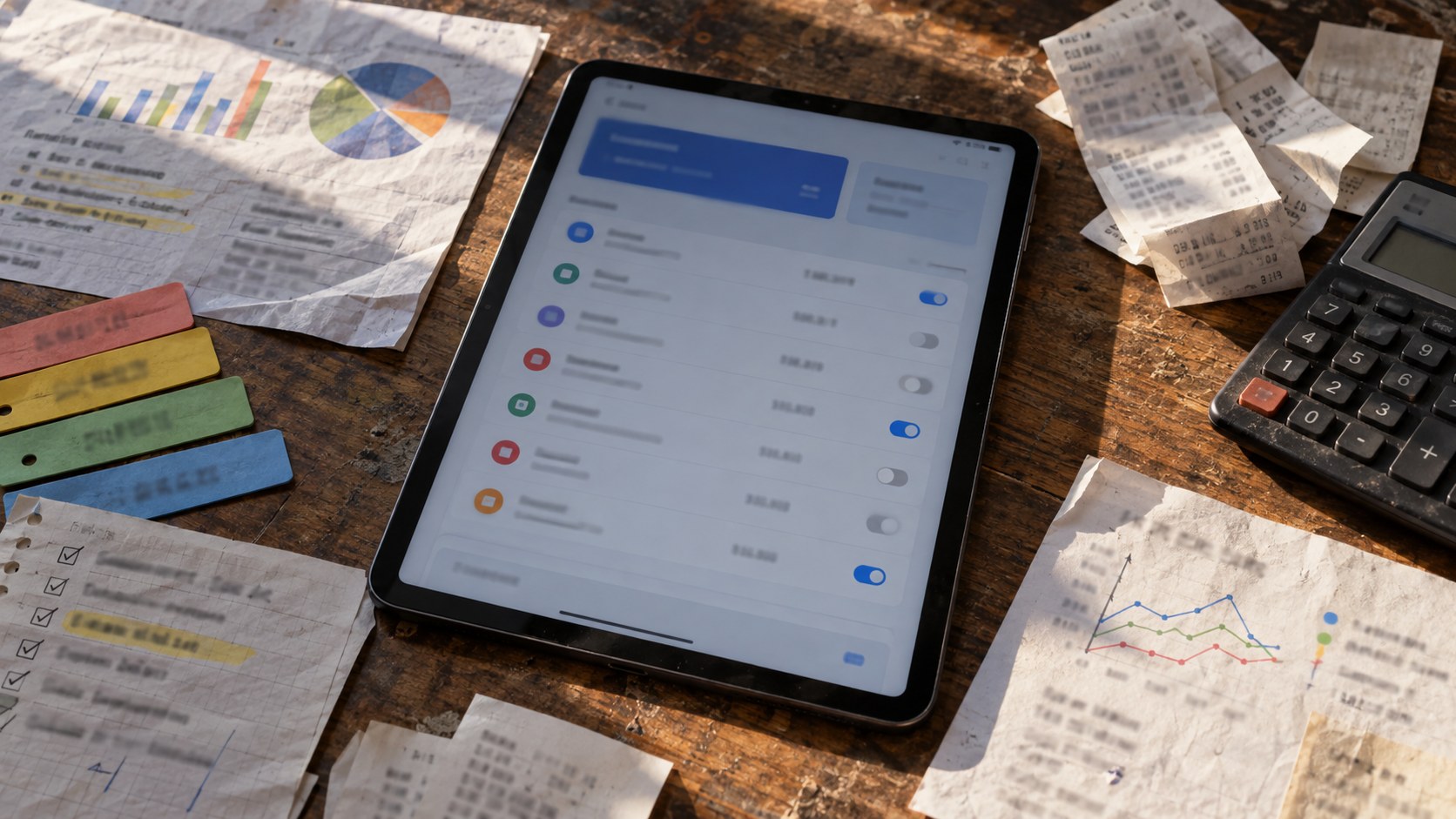 Online payment and subscription management screen