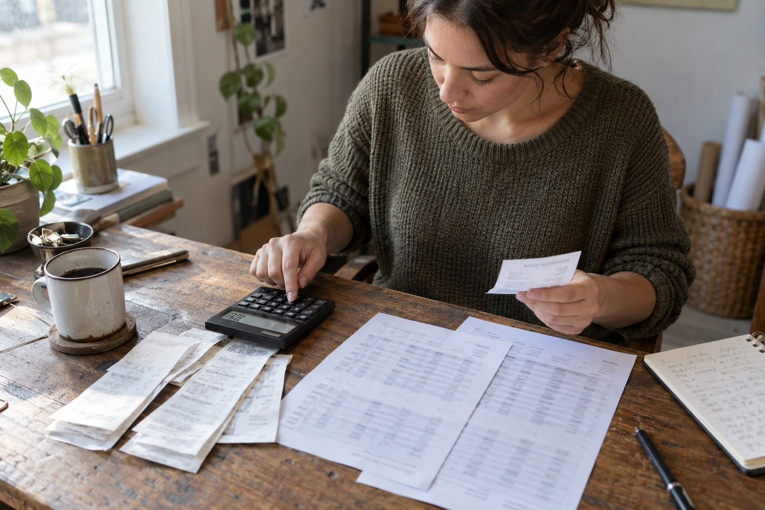 Creator reviewing campaign receipts and cohort sales records